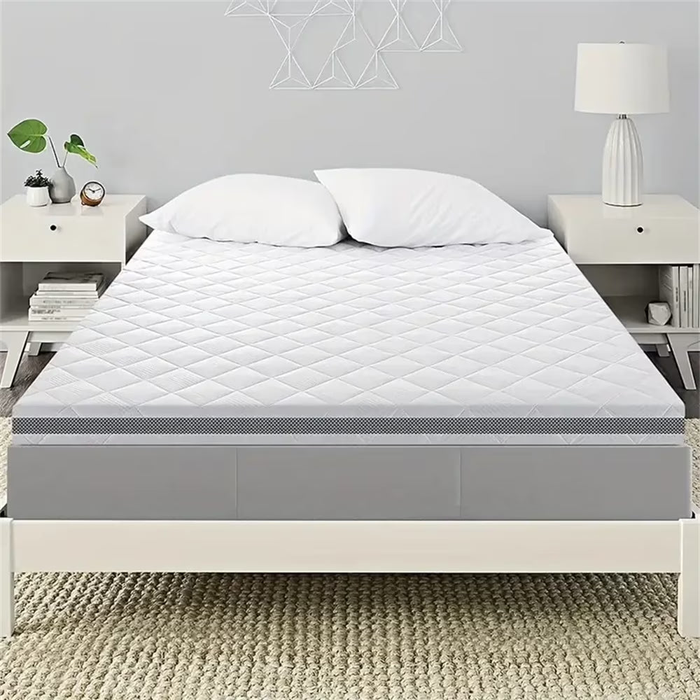 3-Inch Extra Firm Mattress, Pain Relief Foam Mattress for Extra Support, High-Density Foam Mattress Pad with Removable Cover, Odourless, Certipur-Us Certified