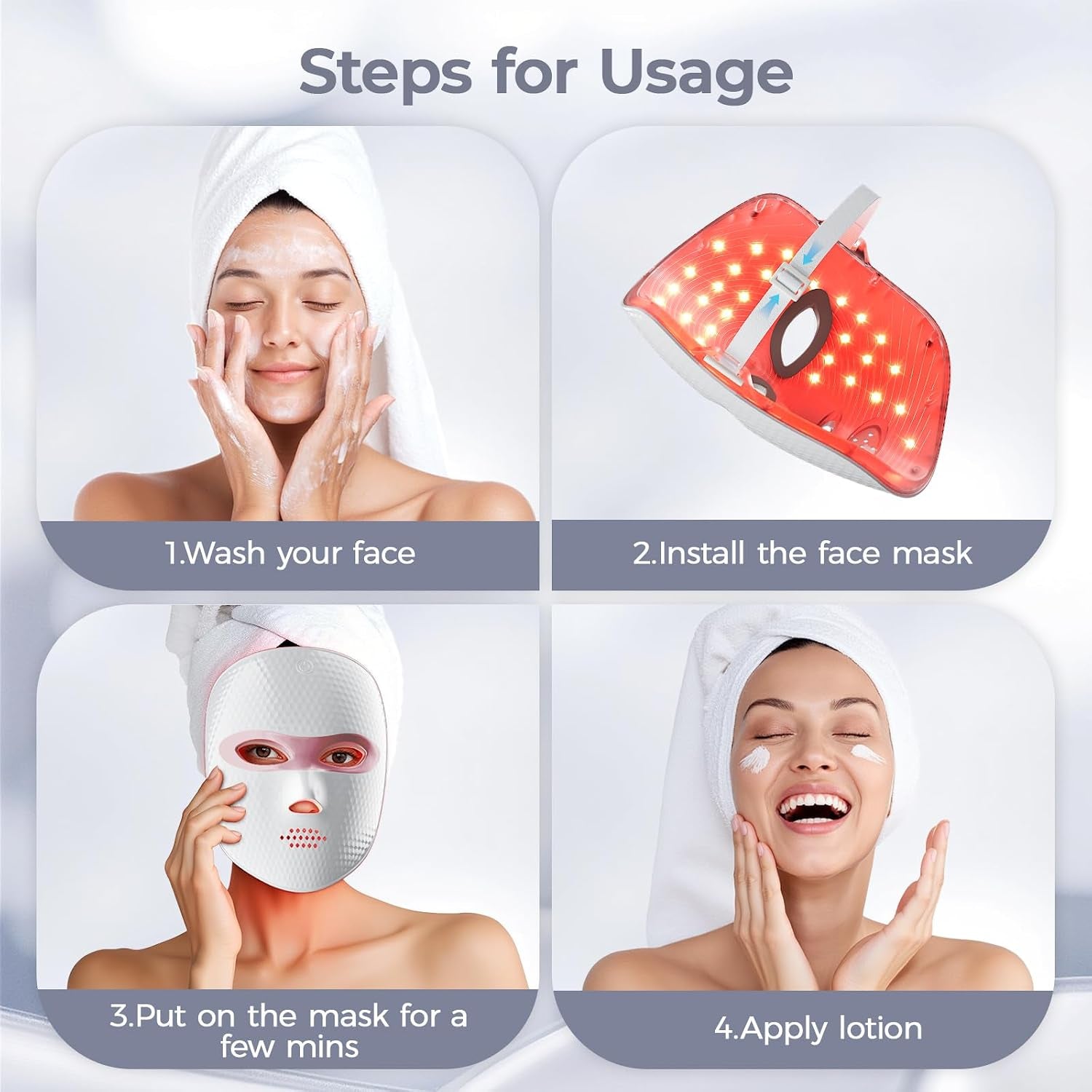 Red Light Therapy Face Mask 
