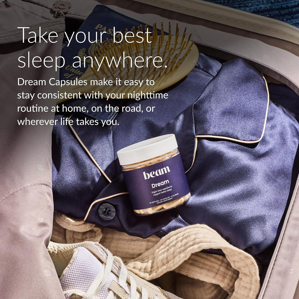 Dream Sleep Capsules – Melatonin Sleep Aid for Adults with Magnesium, L-Theanine, Reishi Mushroom & Apigenin, Sleep Supplement for Deep Sleep, Natural Sleep Aids, Sleep Pills, 30 Servings