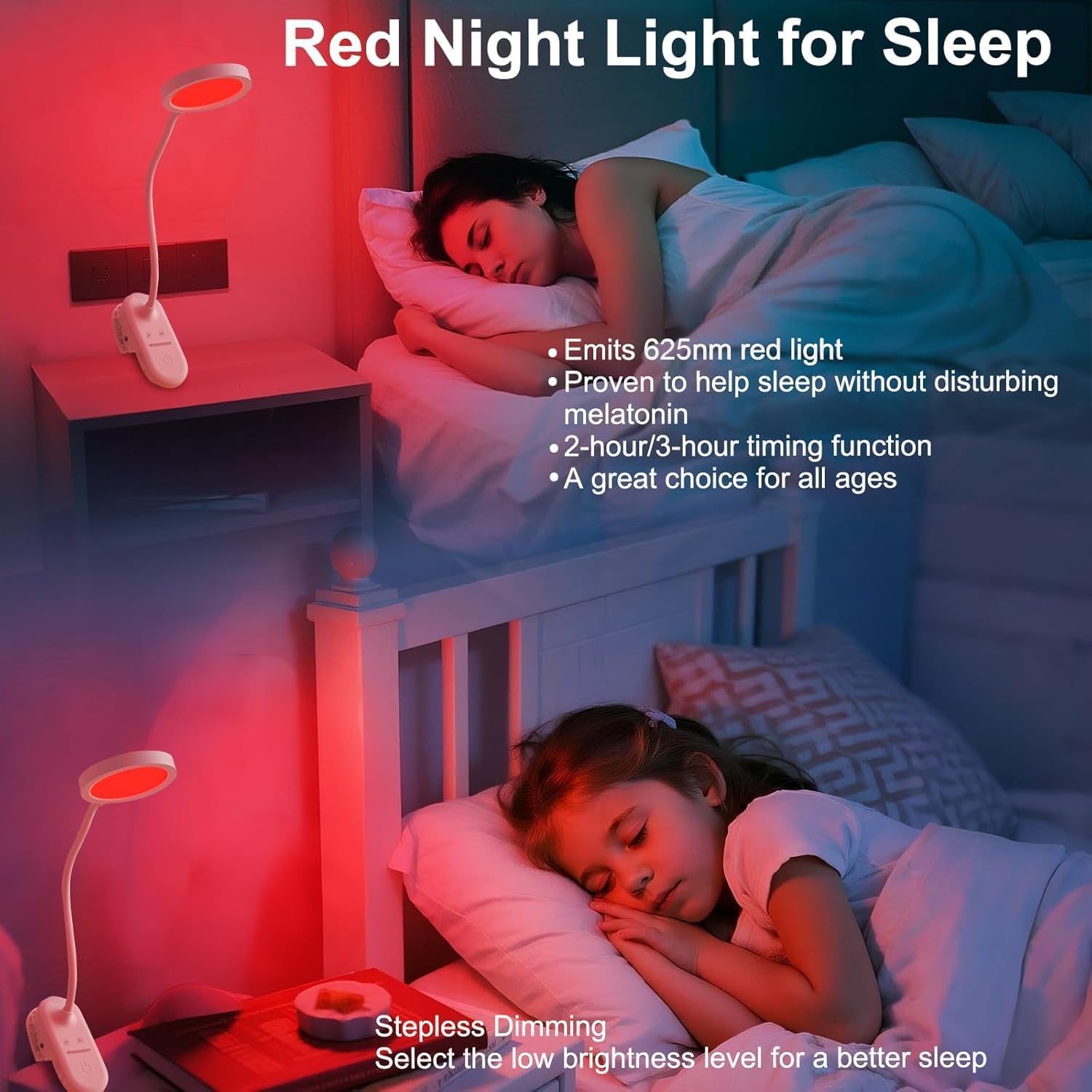 Clip-On Red Light Therapy Lamp 