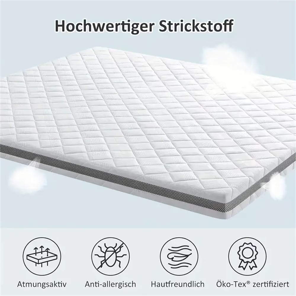 3-Inch Extra Firm Mattress, Pain Relief Foam Mattress for Extra Support, High-Density Foam Mattress Pad with Removable Cover, Odourless, Certipur-Us Certified