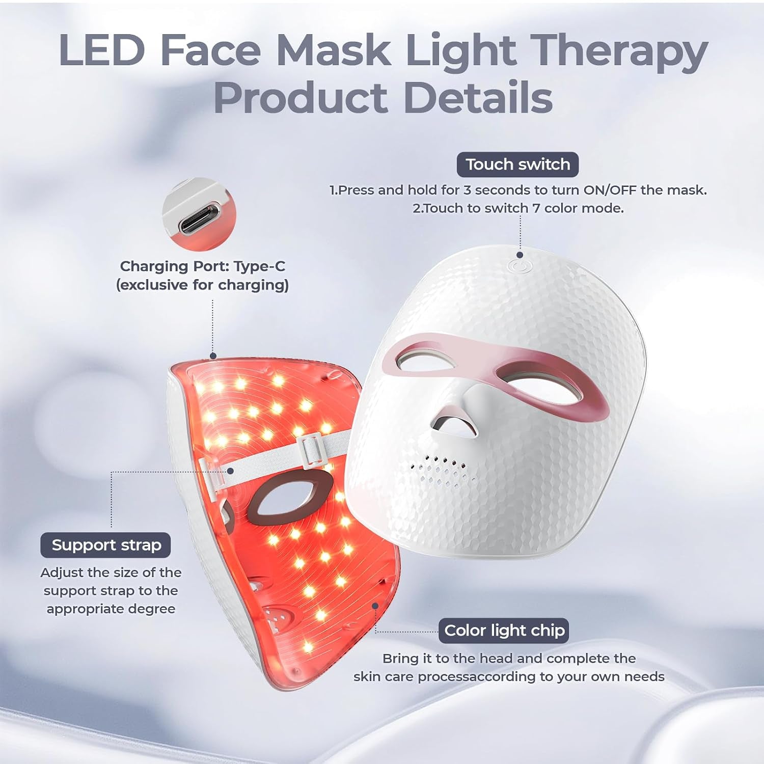 Red Light Therapy Face Mask 